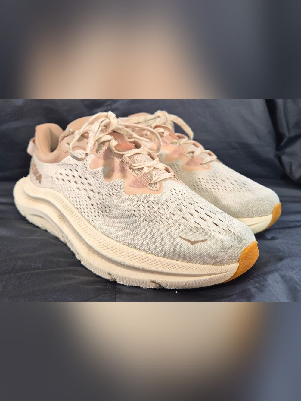 Women's Hoka One One Kawana 2 "Vanilla Sandstone" Running Shoes Sz. 7